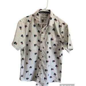 Free Planet Patriot  button shirt Red/White/Blue Size XL 1175